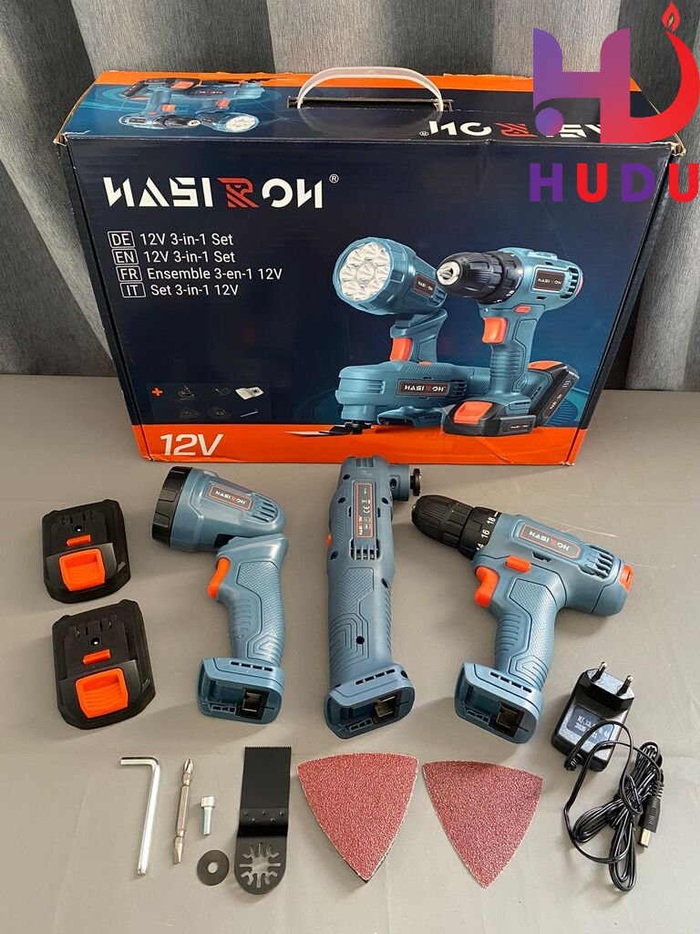 Bộ 3 sản phẩm Máy bắt vít, đèn pin, máy chà nhám chính hãng NANSIRO